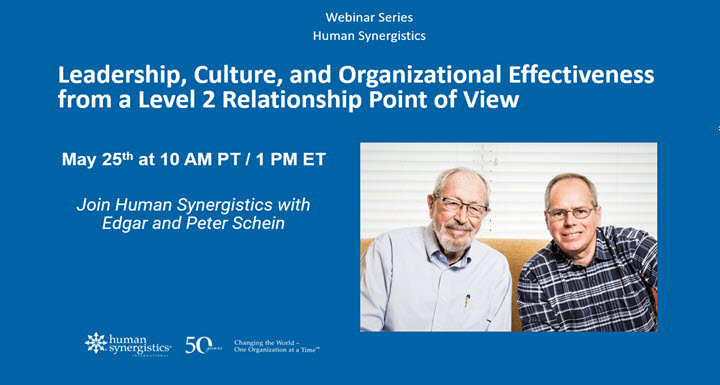 edgar schein May 2021 webinar