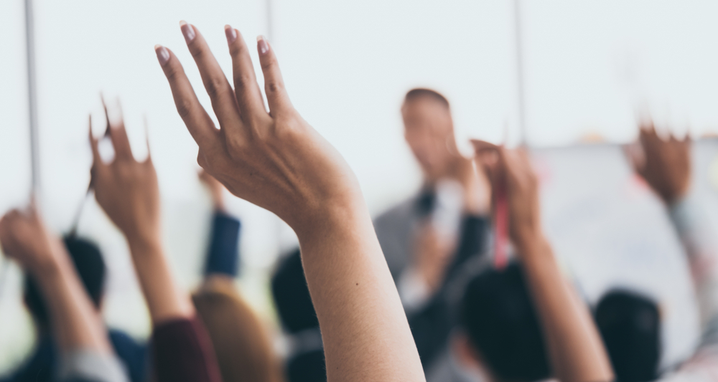 raised hands
