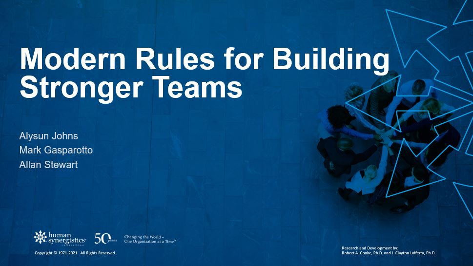 modern rules for building stronger teams