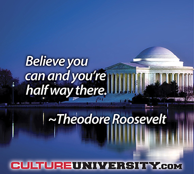 Believe you can and you're halfway there